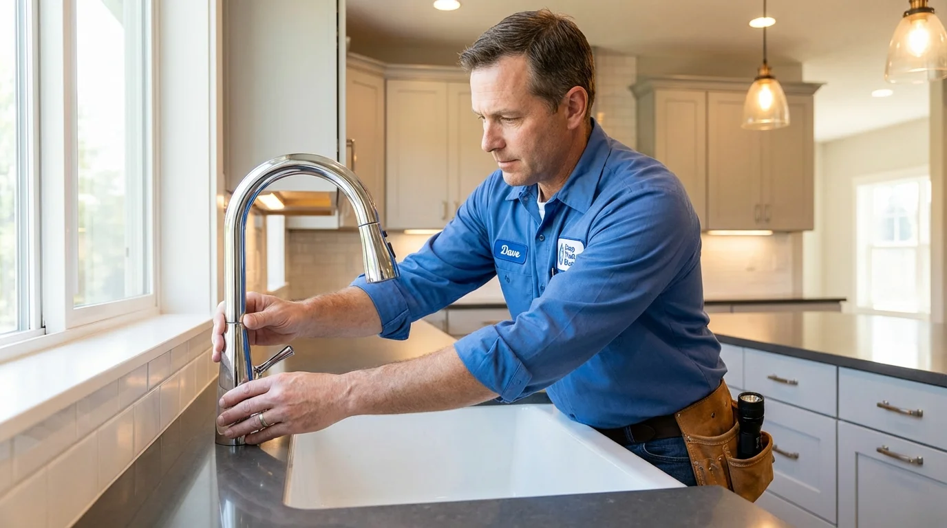 Kitchen faucet installation by Johns Plumbing LLC in Pine Mountain Club